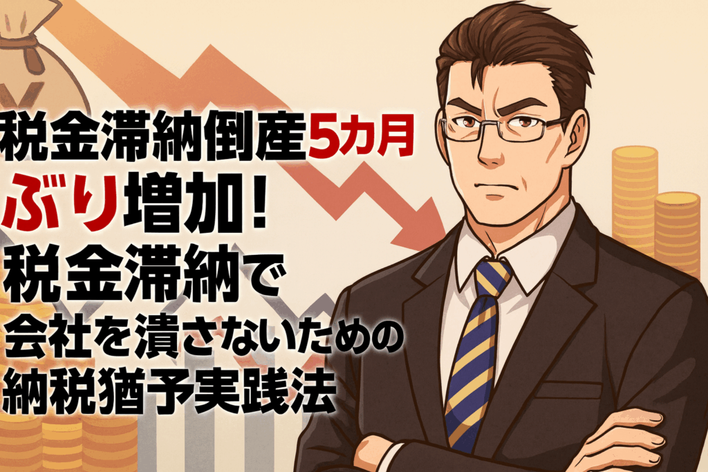 「税金滞納倒産」5カ月ぶり増加！事業再生コンサルが教える税金滞納で会社を潰さないための納税猶予実践法